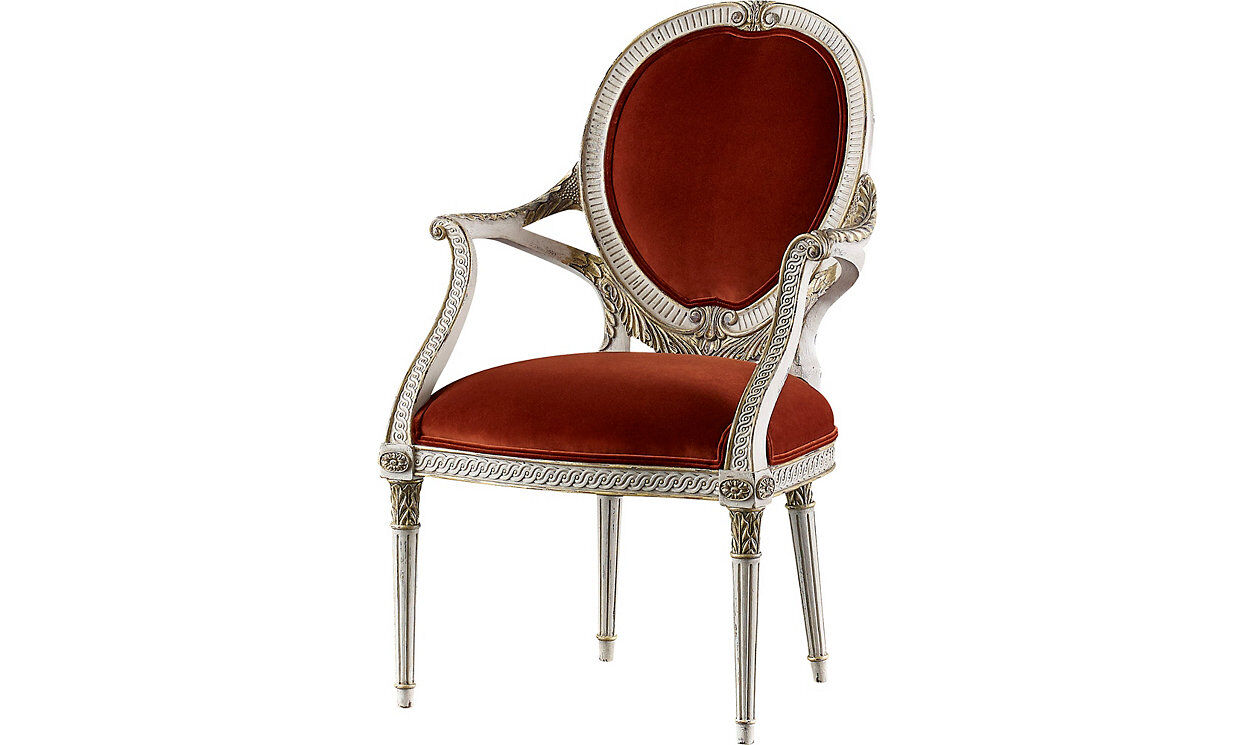 Baker Furniture’s Hepplewhite Carved Armchair